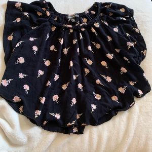 Billabong black floral shirt